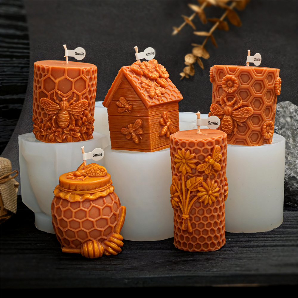 Candle Supplies Jars - العسل عمود قالب شمع خلية النحل