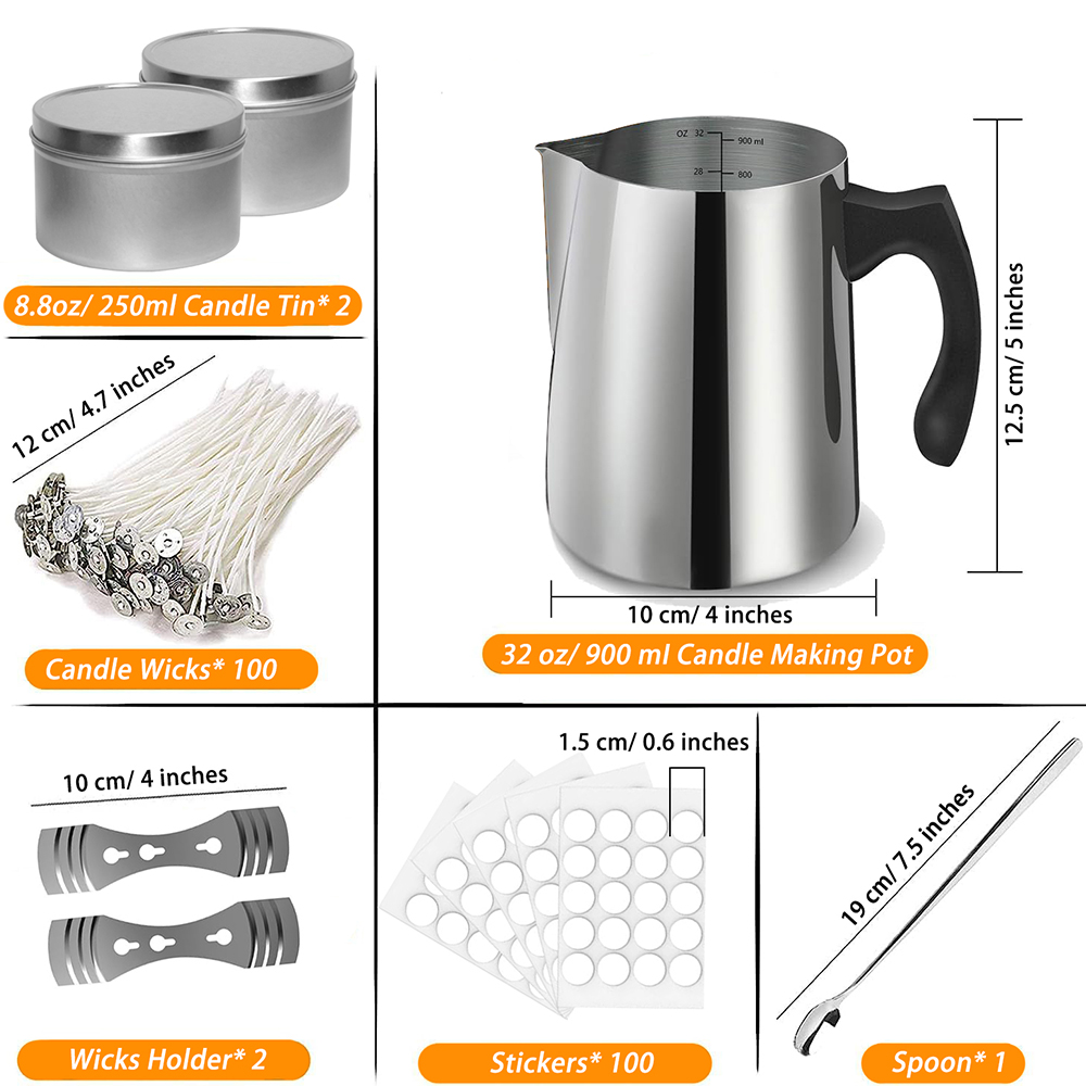 لوازم مجموعة أدوات صنع الشموع  - مراجعة Candle Supplies Jars وسعره