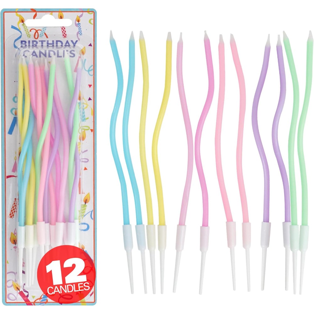 مجموعة شموع عيد ميلاد حلزونية  - مراجعة Candle Holder Supplies وسعره