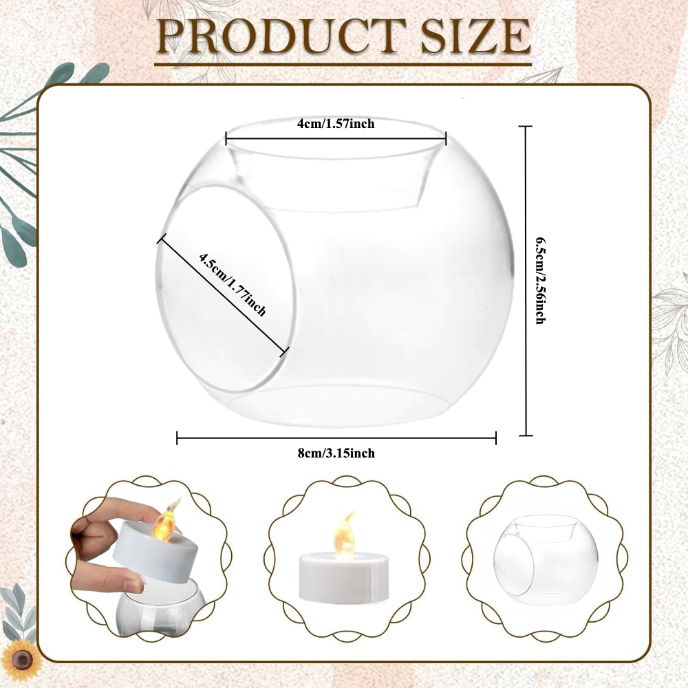 6/12 قطعة حامل شموع زجاجي دائر - مراجعة Candle Holder Supplies وسعره